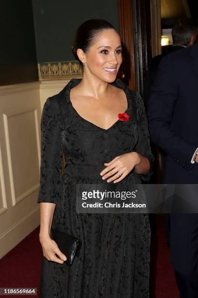 Meghan, Duchess of Sussex attends the annual Royal British Legion Festival of Remembrance at the Royal Albert Hall on November 09, 2019 in London,...