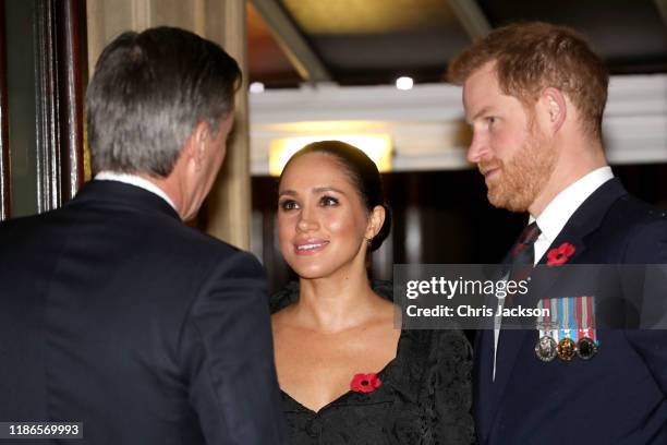 Meghan, Duchess of Sussex and Prince Harry, Duke of Sussex attend the annual Royal British Legion Festival of Remembrance at the Royal Albert Hall on...