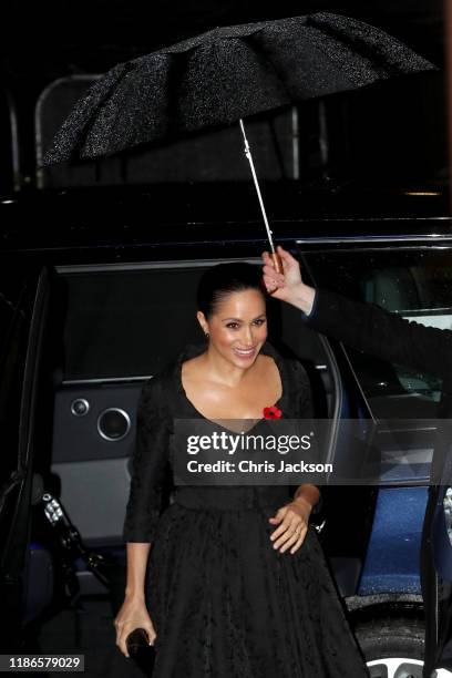 Meghan, Duchess of Sussex attends the annual Royal British Legion Festival of Remembrance at the Royal Albert Hall on November 09, 2019 in London,...