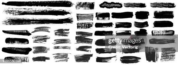 grunge brush stroke paint boxes backgrounds - paper corner stock illustrations