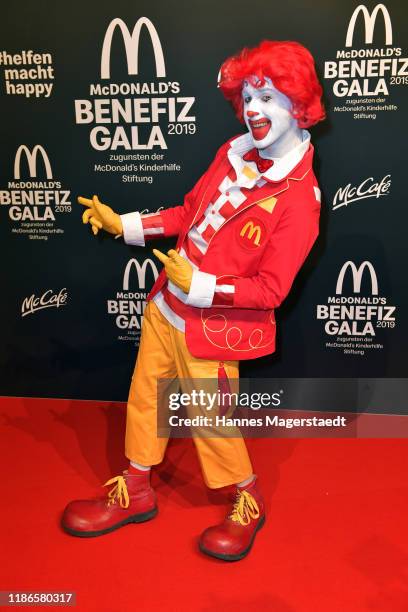 Ronald McDonald attends the "Golden Society - Family & Friends" Charity Gala by McDonald's at Hotel Bayerischer Hof on November 09, 2019 in Munich,...