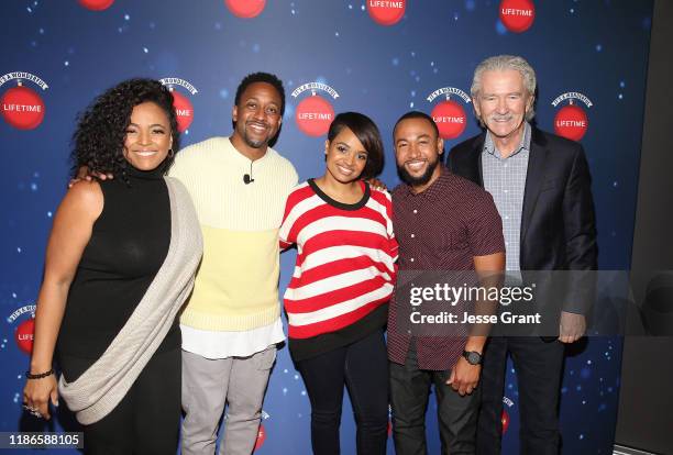 Kim Fields, Jaleel White, Kyla Pratt, Percy Daggs III and Patrick Duffy attend the Lifetime's Christmas Movie Stars Kick Off Say "Santa!" with "It's...