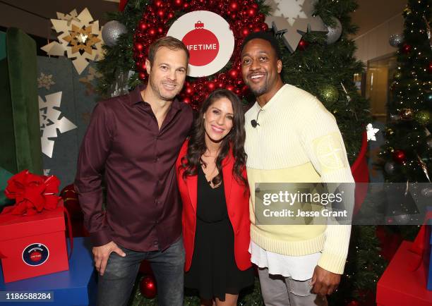 George Stults, Soleil Moon Frye and Jaleel White attend the Lifetime's Christmas Movie Stars Kick Off Say "Santa!" with "It's A Wonderful Lifetime"...