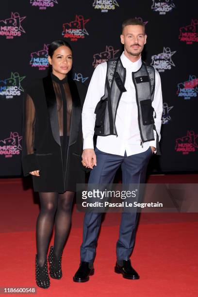 Christina Milian and Matt Pokora attends the 21st NRJ Music Awards at Palais des Festivals on November 09, 2019 in Cannes, France.