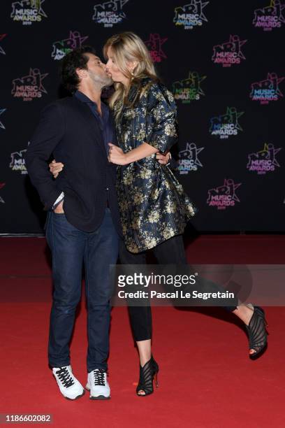 Frederic Diefenthal and Gwendoline Hamon attend the 21st NRJ Music Awards at Palais des Festivals on November 09, 2019 in Cannes, France.