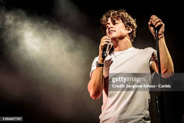 Bradley Simpson of The Vamps performs on stage at Fabrique Club on November 9, 2019 in Milan, Italy.