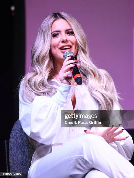 Brielle Biermann speaks onstage during 2019 Atlanta Ultimate Women's Expo at Cobb Galleria Centre on November 09, 2019 in Atlanta, Georgia.