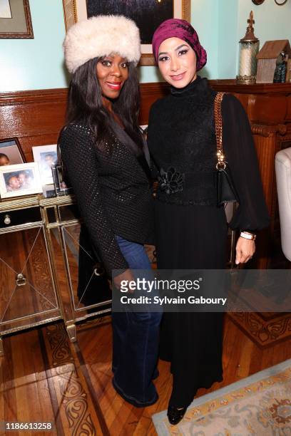 Michelle Ester and Ruia Ahmadzada attend NYC Book Launch of TONI'S ROOM By M. Tonita Austin, With A Donation To The Lung Cancer Foundation Of...