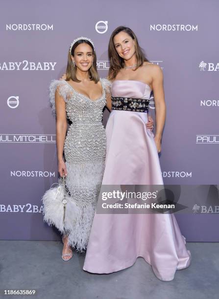 Jessica Alba and Jennifer Garner attend the 2019 Baby2Baby Gala presented by Paul Mitchell on November 09, 2019 in Los Angeles, California.