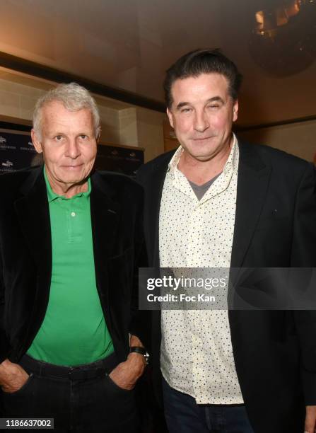 Presenter Patrick Poivre d'Arvor and William Baldwin attend Hotel Hermitage cocktail as part of "Cinema Et Musique De Film 2019" Festival At La Baule...