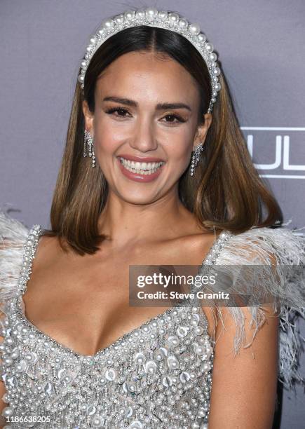 Jessica Alba arrives at the 2019 Baby2Baby Gala Presented By Paul Mitchell at 3LABS on November 09, 2019 in Culver City, California.