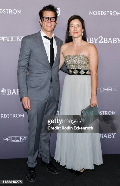 Johnny Knoxville and Naomi Nelson attend the 2019 Baby2Baby Gala Presented by Paul Mitchell at 3LABS on November 09, 2019 in Culver City, California.