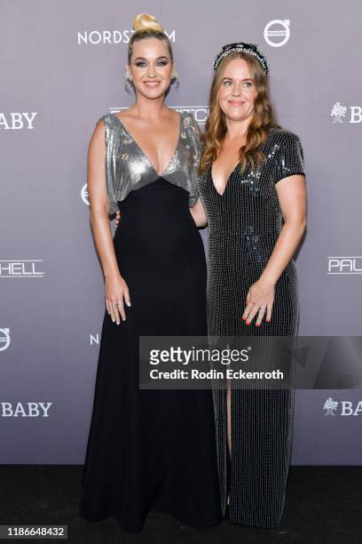 Katy Perry and Angela Hudson attend the 2019 Baby2Baby Gala Presented by Paul Mitchell at 3LABS on November 09, 2019 in Culver City, California.