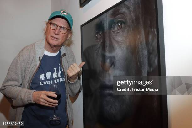 German comedian Otto Waalkes during the Vernissage "COVERED II" of artist Bob Leinders on December 5, 2019 in Hamburg, Germany.