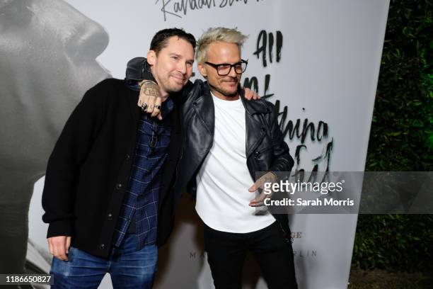 Bryan Singer and Randall Slavin attend Randall Slavin's "We Want Something Beautiful" book launch event hosted by Nathan Fillion on November 09, 2019...