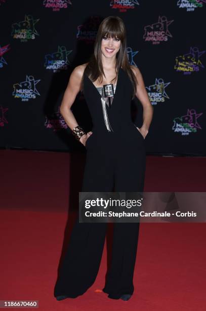 Iris Mittenaere attends the 21st NRJ Music Awards At Palais des Festivals on November 09, 2019 in Cannes, France.