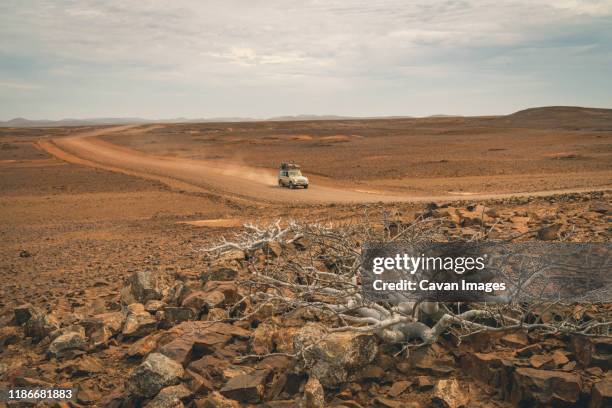 driving off-road deep in namib desert - namib desert stock-fotos und bilder