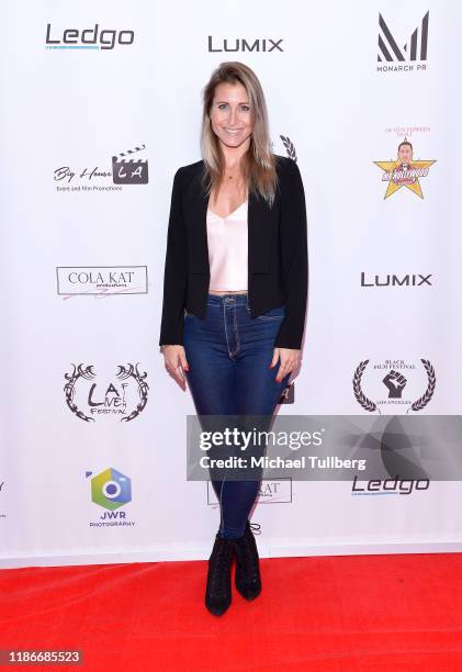 Gabrielle Stone attends the Kash Hovey and Friends Film Block at Film Fest LA at Regal Cinemas L.A. LIVE Stadium 14 on November 09, 2019 in Los...