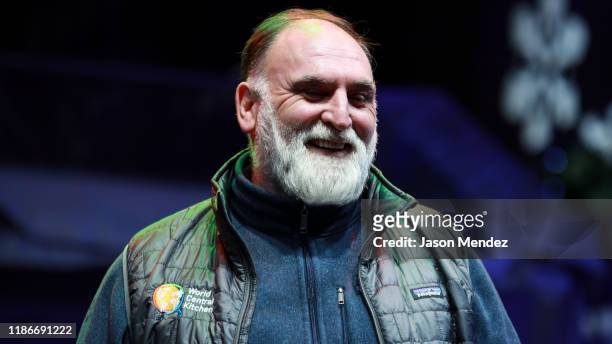 Chef Jose Andres at the New York Stock Exchanges 96th Annual Christmas Tree Lighting at New York Stock Exchange on December 5, 2019 in New York City.