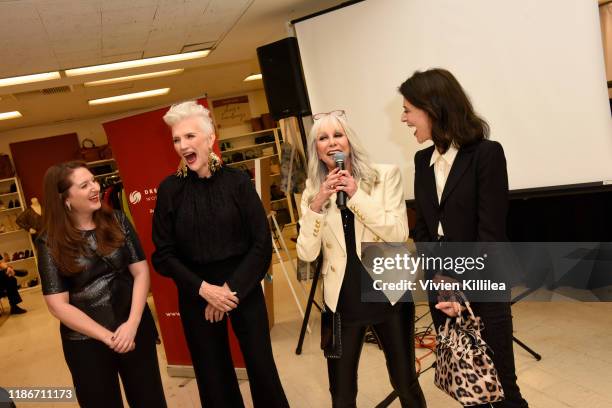 Director of Dress for Success Worldwide West Lesley Brillhart, Maye Musk, Dress for Success Worldwide-West, Event Chair Susan Leibsohn and Perrey...