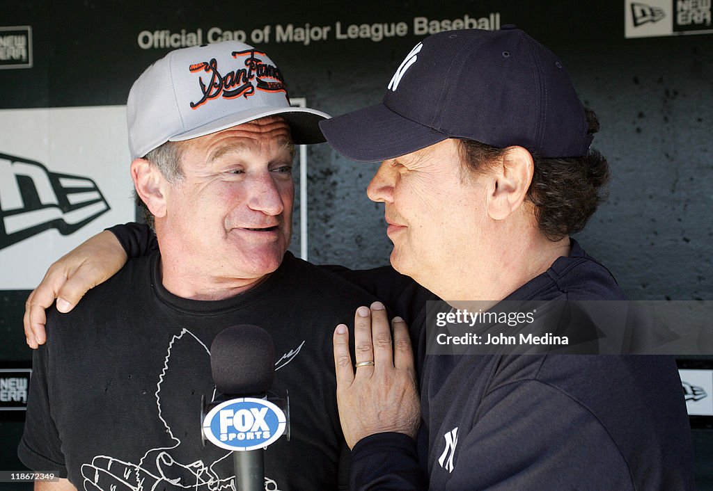 Robin Williams and Billy Crystal sighting at the New York Yankees vs San Francisco Giants Game - June 23, 2007