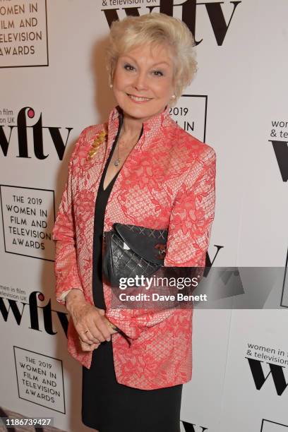 Angela Rippon attends the Women in Film and TV Awards 2019 at Hilton Park Lane on December 06, 2019 in London, England.