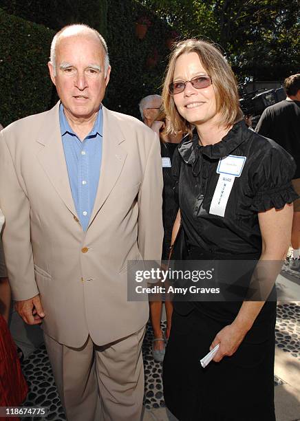 Former California Governor Jerry Brown and actress Susan Dey attend the Rape Treatment Center Annual Benefit on September 30, 2007 in Beverly Hills,...