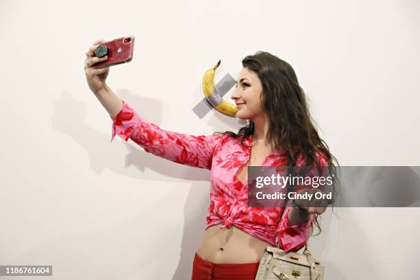 Maurizio Cattelan's "Comedian" presented by Perrotin Gallery and on view at Art Basel Miami 2019 at Miami Beach Convention Center on December 6, 2019...