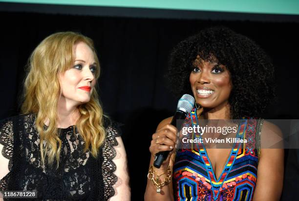 Chelah Horsdal and Frances Turner speak onstage at Vulture Festival Presented By AT&T at The Roosevelt Hotel on November 10, 2019 in Hollywood,...