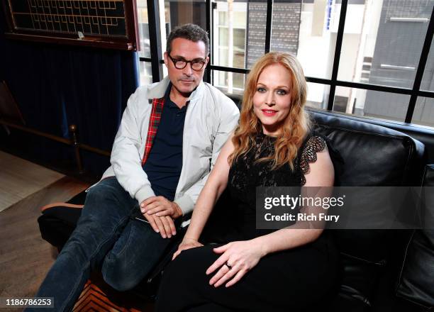 Rufus Sewell and Chelah Horsdal in the Heineken Green Room at Vulture Festival Presented By AT&T at The Roosevelt Hotel on November 10, 2019 in...