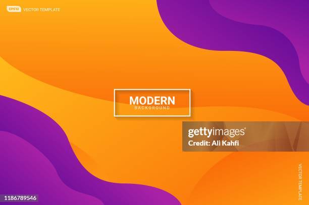 abstrakte moderne flüssige hintergrund - orange background stock-grafiken, -clipart, -cartoons und -symbole