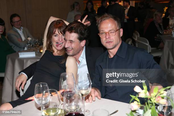 Ina Paule Klink, Oliver Mommsen and Matthias Koeberlin during the ARD advent dinner hosted by the program director of the tv station Erstes Deutsches...