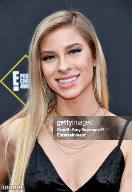 Pictured: Andie Case arrives to the 2019 E! People's Choice Awards held at the Barker Hangar on November 10, 2019 -- NUP_188989