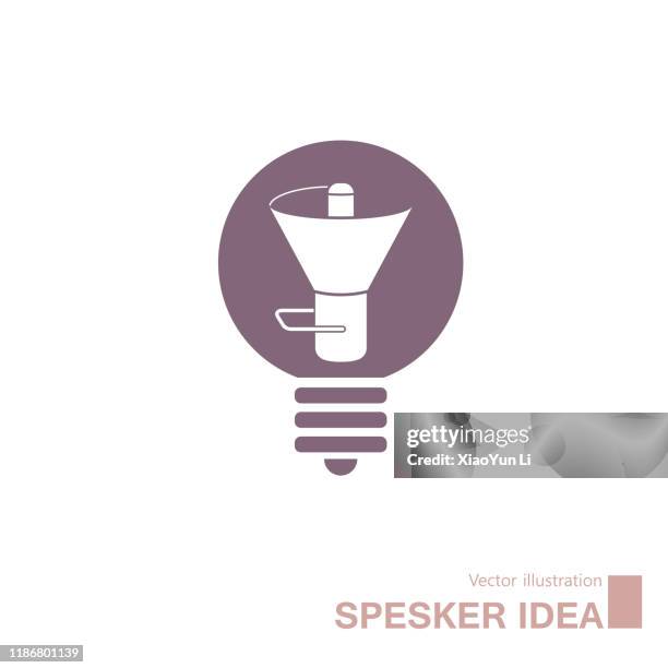 vector drawn megaphone icon. - wisdom logo stock illustrations