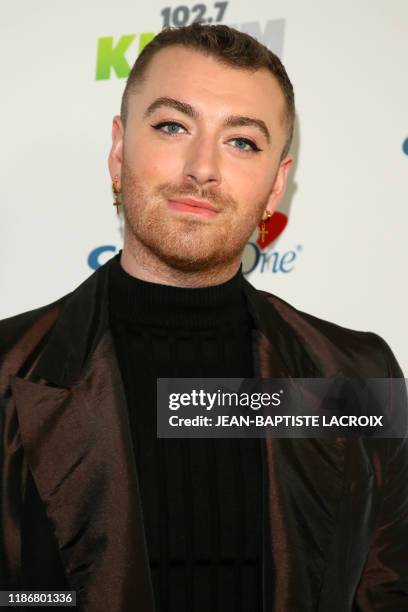 English singer Sam Smith arrives for the KIIS FM's iHeartRadio Jingle Ball at the Forum Los Angeles in Inglewood, California on December 6, 2019.