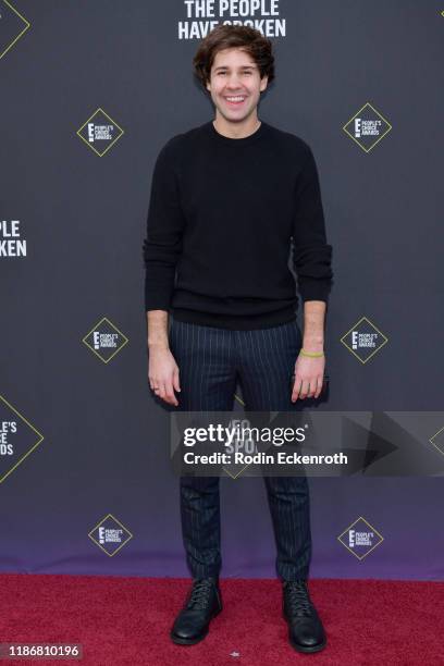 David Dobrik attends the 2019 E! People's Choice Awards at Barker Hangar on November 10, 2019 in Santa Monica, California.