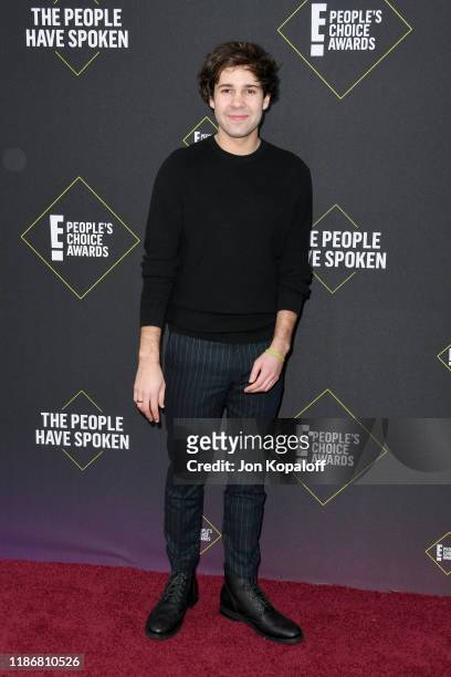 David Dobrik attends the 2019 E! People's Choice Awards at Barker Hangar on November 10, 2019 in Santa Monica, California.