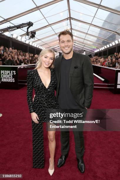 Pictured: Cassie Randolph and Colton Underwood arrive to the 2019 E! People's Choice Awards held at the Barker Hangar on November 10, 2019. --...