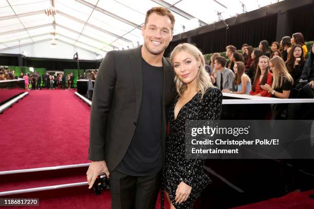 Pictured: Colton Underwood and Cassie Randolph arrive to the 2019 E! People's Choice Awards held at the Barker Hangar on November 10, 2019. --...