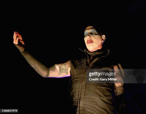 Marilyn Manson performs in concert during the second annual Astroworld Festival at NRG Park on November 9, 2019 in Houston, Texas.