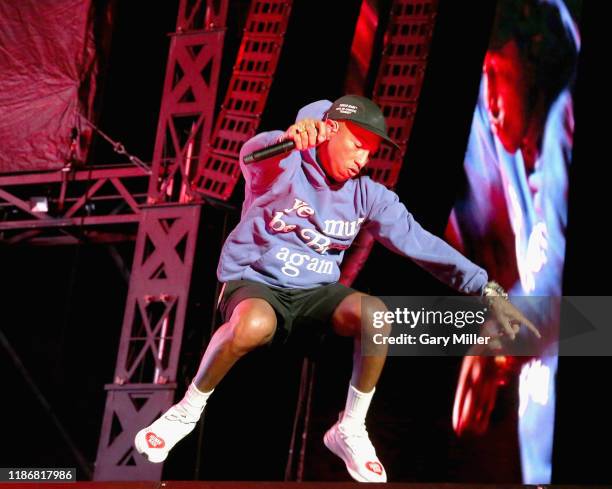 Pharrell performs in concert during the second annual Astroworld Festival at NRG Park on November 9, 2019 in Houston, Texas.