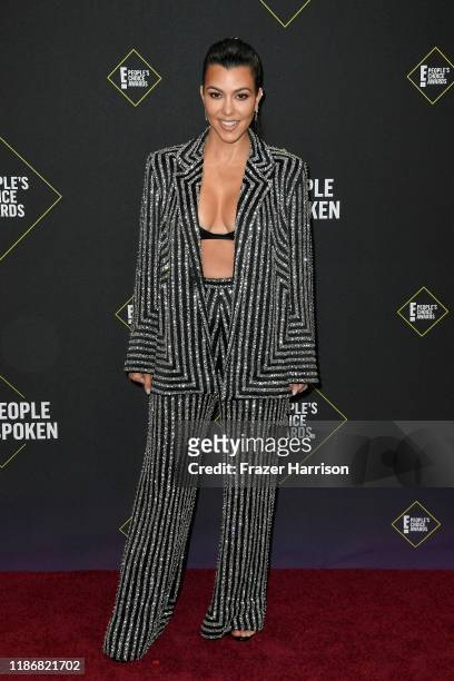Kourtney Kardashian attends the 2019 E! People's Choice Awards at Barker Hangar on November 10, 2019 in Santa Monica, California.