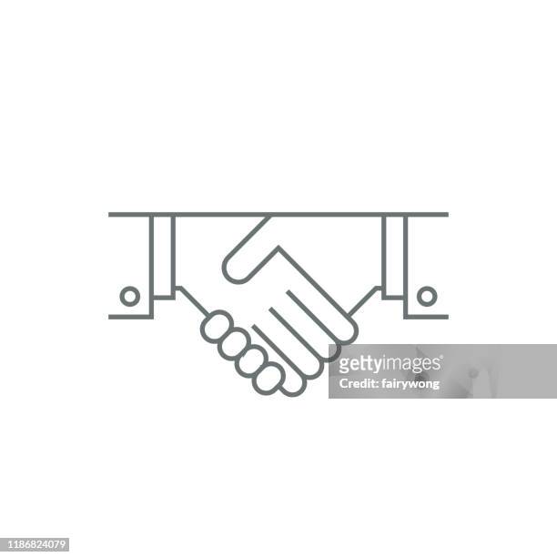 handshake icon - partnership logo stock illustrations