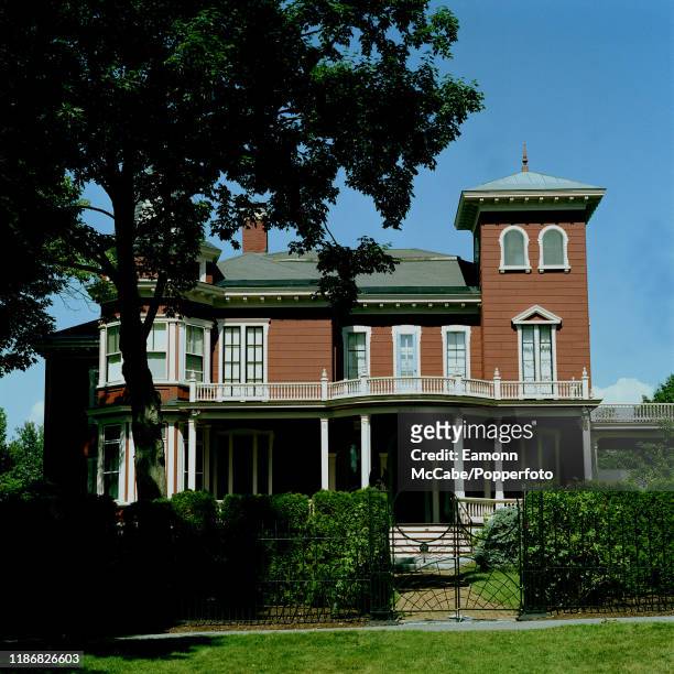 Stephen King's house in Bangor, Maine, circa September 2004. Stephen King, American author, circa September 2004. King is well-known for writing...