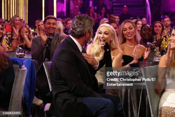 Pictured: Blake Shelton and Gwen Stefani attend the 2019 E! People's Choice Awards held at the Barker Hangar on November 10, 2019 -- NUP_188993