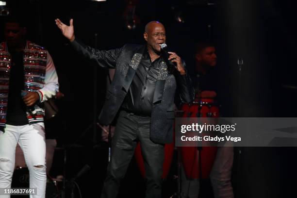 Johnny Ventura performs during his concert "Los 60 del Caballo" at Coliseo Jose M. Agrelot on November 10, 2019 in San Juan, Puerto Rico. (Photo by...