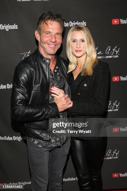 Dennis Quaid and Laura Savoie attend CASH FEST In Celebration Of YouTube Originals Documentary “THE GIFT: THE JOURNEY OF JOHNNY CASH” at War Memorial...