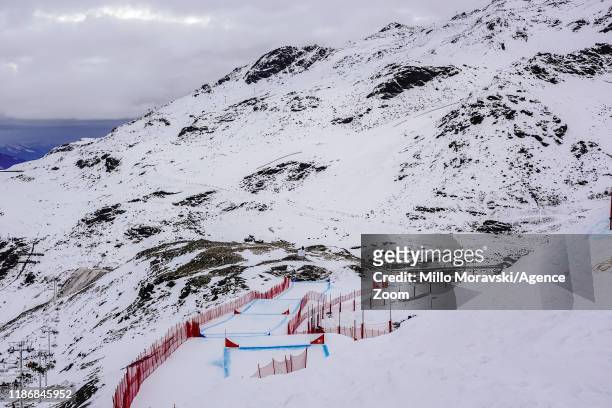 General view during the FIS Freestyle Ski World Cup Men's and Women's Ski Cross on December 7, 2019 in Val Thorens, France.