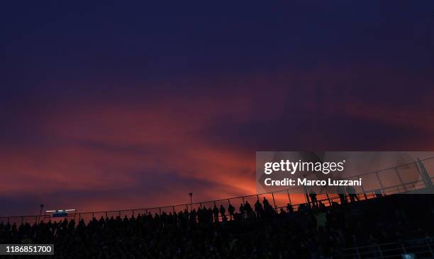 The Hellas Verona fans during the Serie A match between Atalanta BC and Hellas Verona at Gewiss Stadium on December 7, 2019 in Bergamo, Italy.