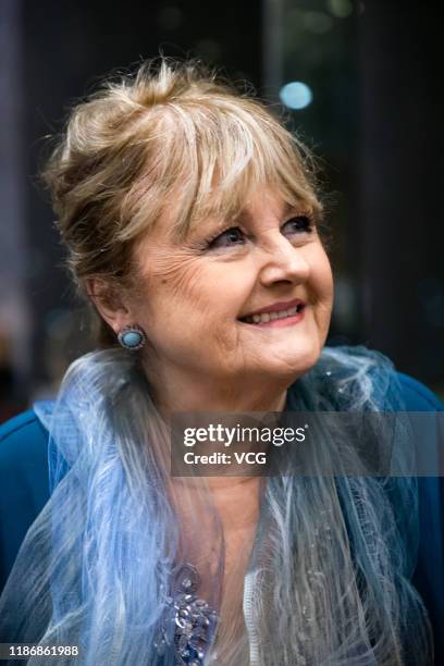 Slovak coloratura soprano Edita Gruberova is pictured during Guangzhou Symphony Orchestra Subscription Concert 2 at Xinghai Concert Hall on October...